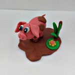 как слепить из пластилина свинью