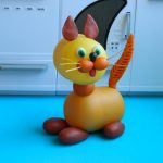 Котенок из пластилина