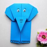 оригами из бумаги слон