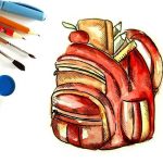 как нарисовать рюкзак