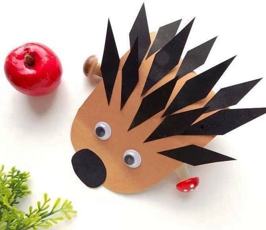 Ежик из бумаги своими руками