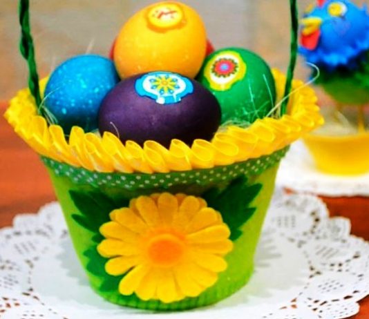 Делаем Пасхальную корзинку из фетра