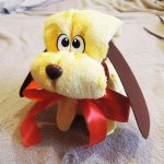 фигуры собачки из полотенца