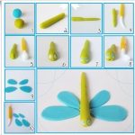 стрекоза из пластилина