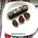 шоколадная колбаска из печенья классический