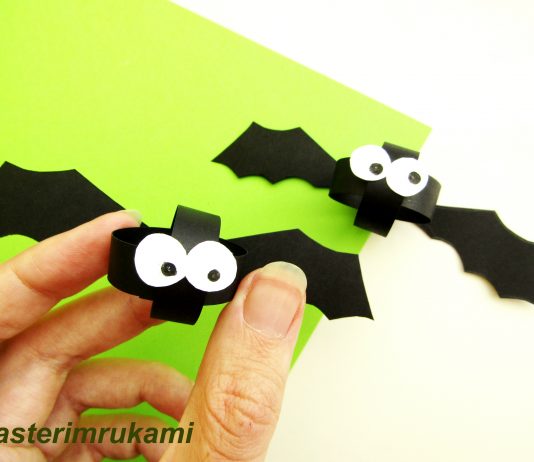 Поделка на Хэллоуин: Летучая мышь из бумаги